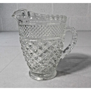 Vintage Anchor Hocking Wexford Small 5 3/4 inch Glass Pitcher Creamer Juice